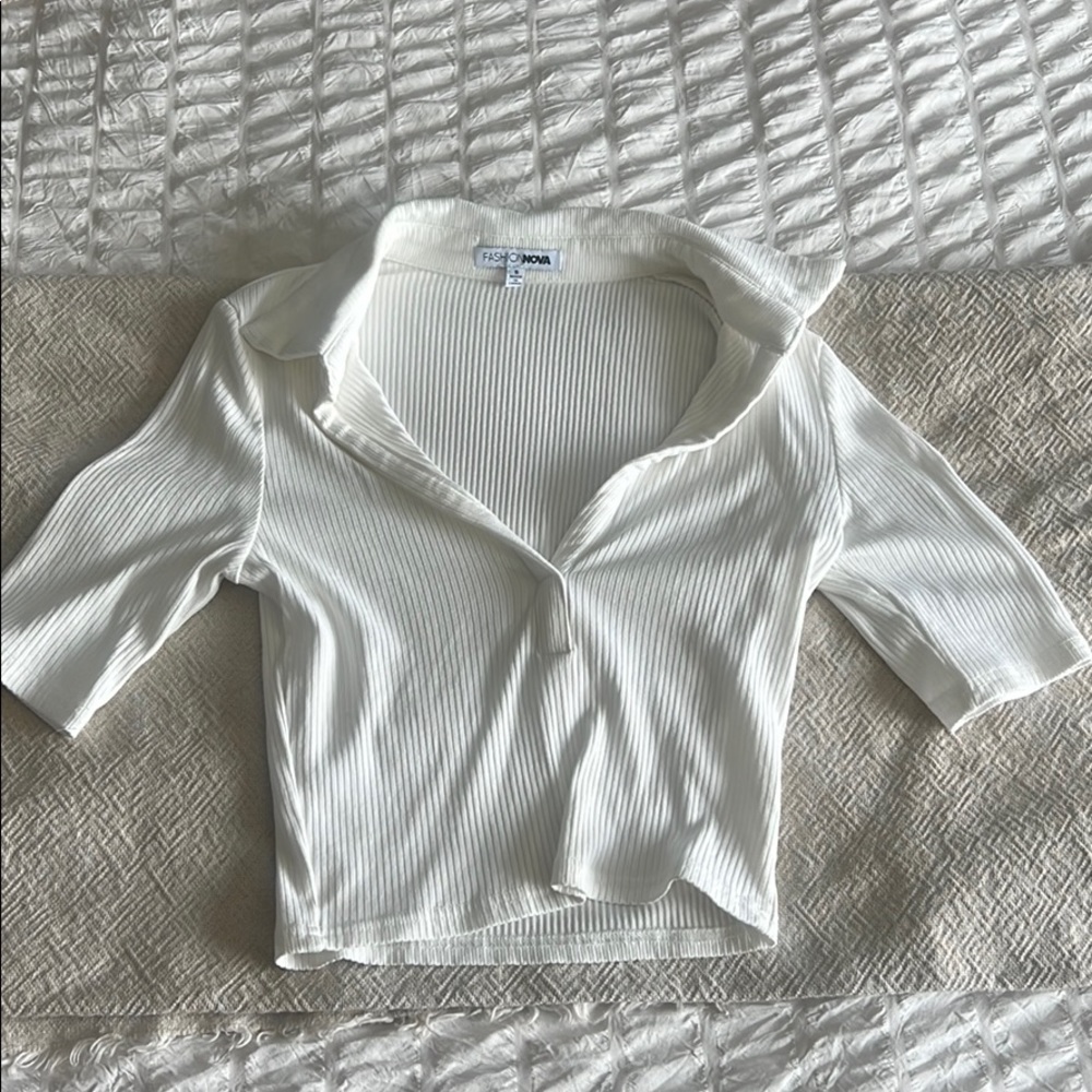 Fashion nova cropped polo